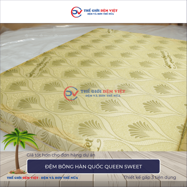 Đệm bông ép Queen Sweet 9